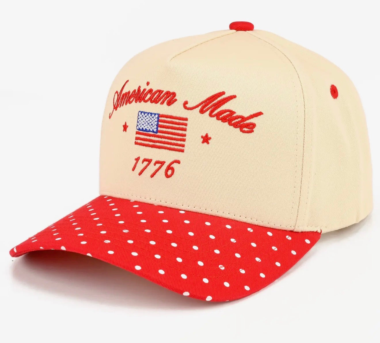 American Made Red Polka Dot Hat