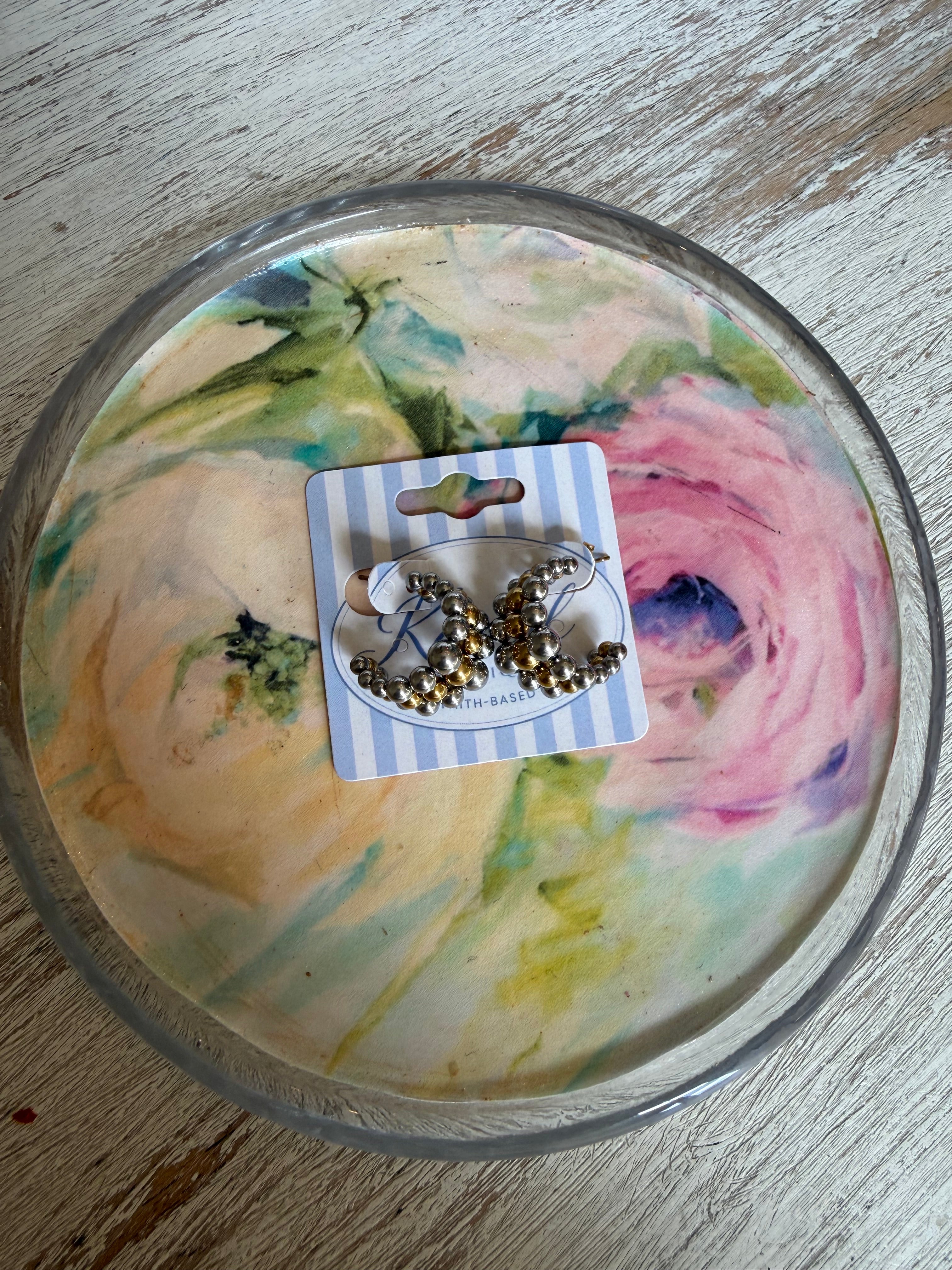 Mix Metal Bubble Hoop Water Resistant
