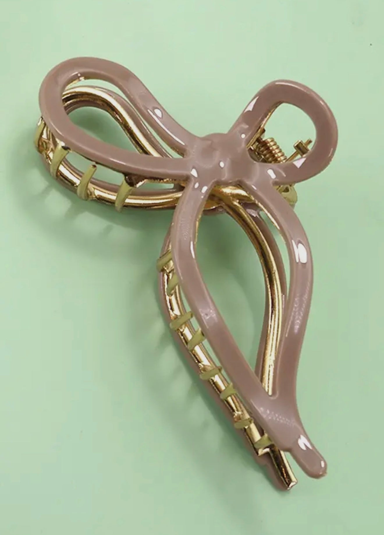 Brown Bow Hair Clip