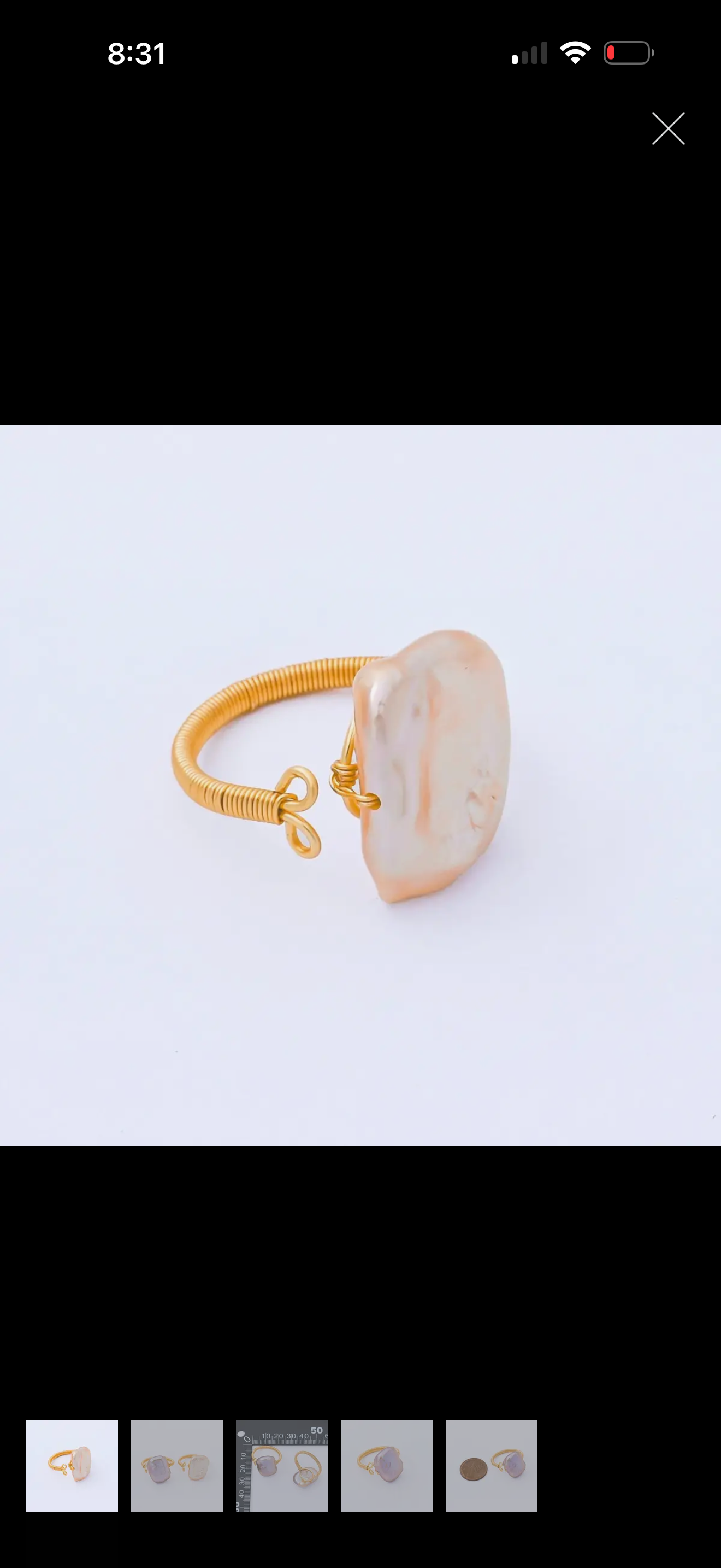 Fresh Water Pearl Baroque Ring