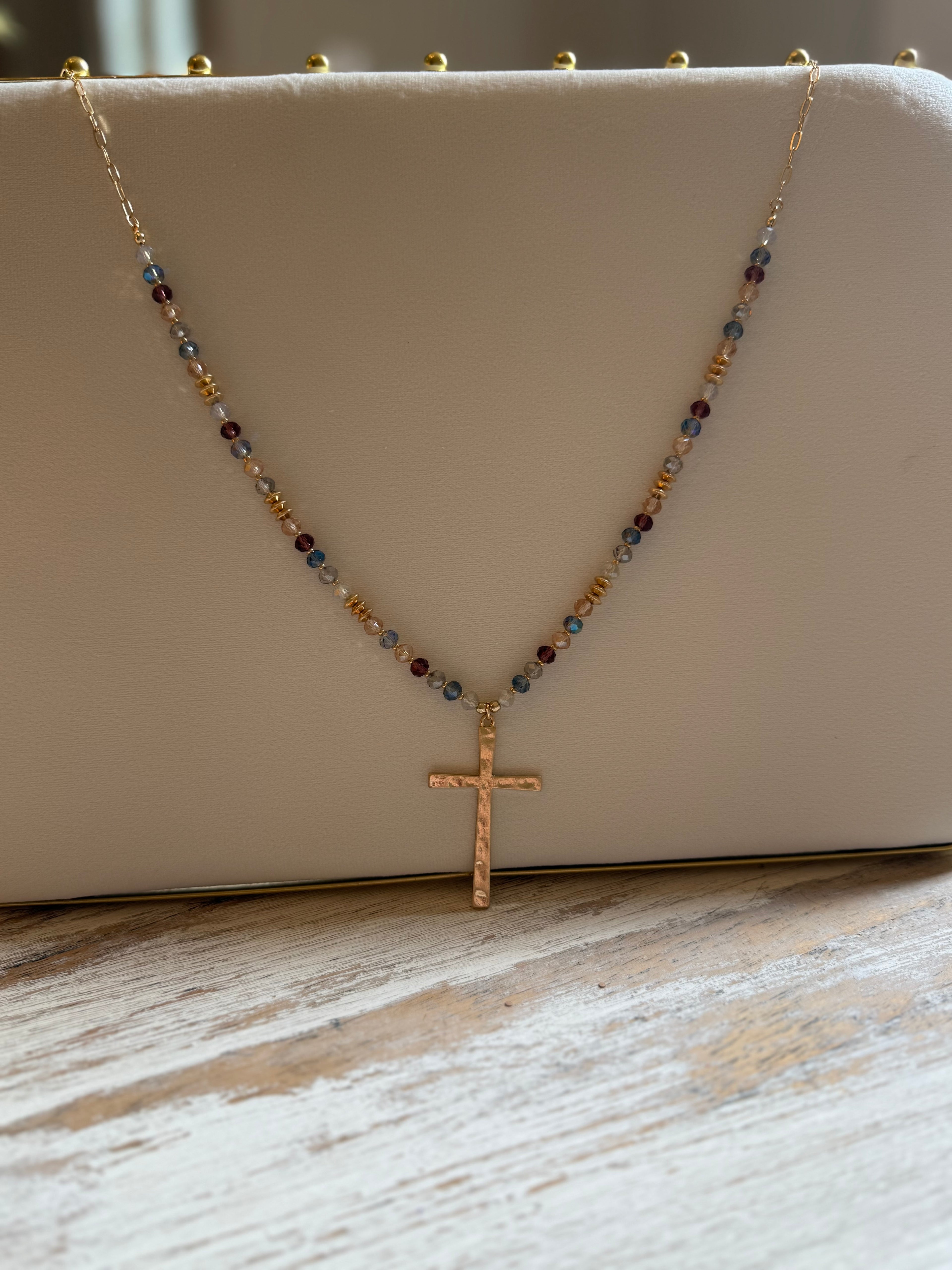 LONG CROSS NECKLACE