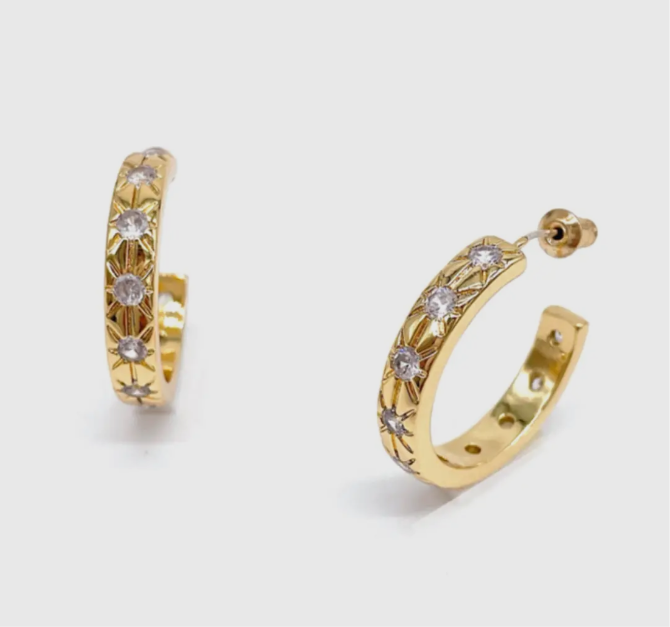 Starburst Hoops Gold