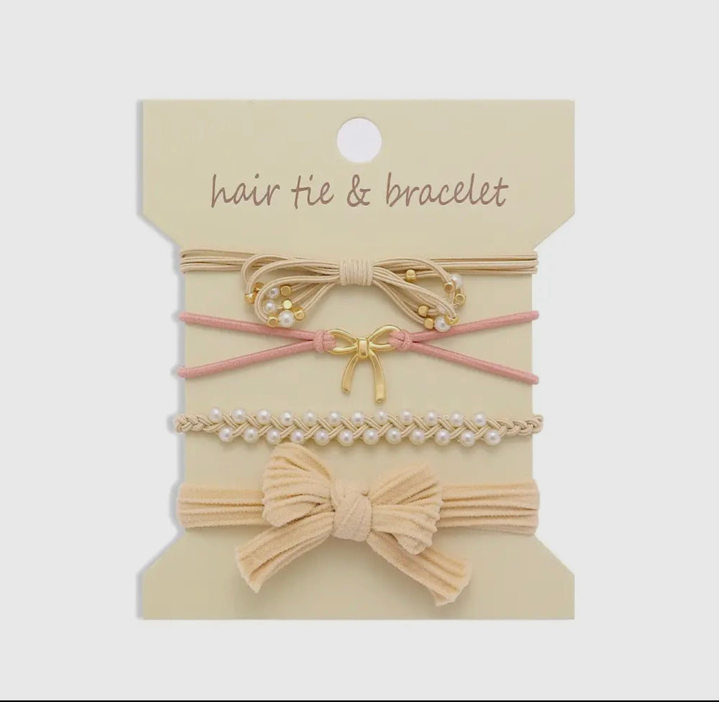 Charming Bow Hair Tie Bracelets