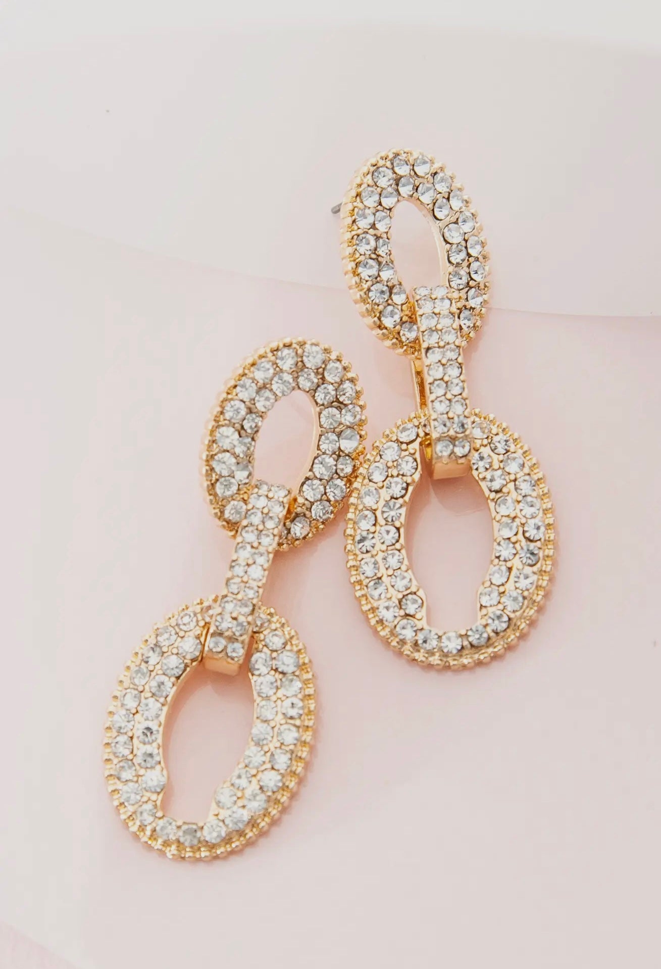 Statement Drip Rhinestone Earrings