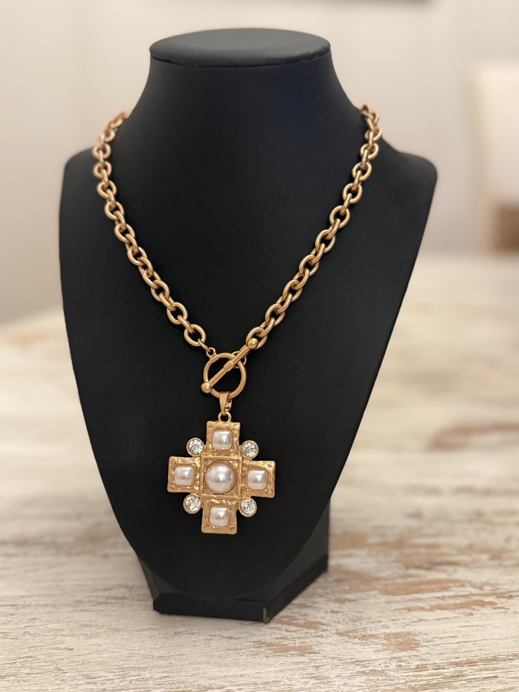 Chosen Cross Statement Necklace