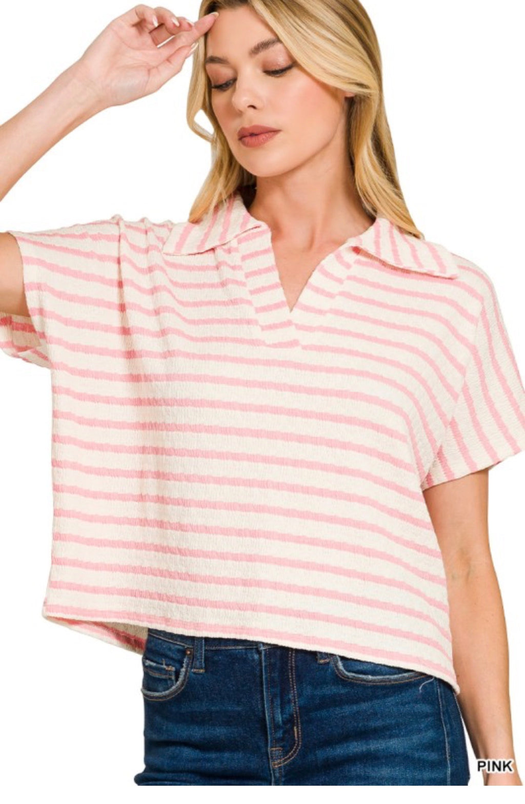 Pink Skies Stripe Zenana Top