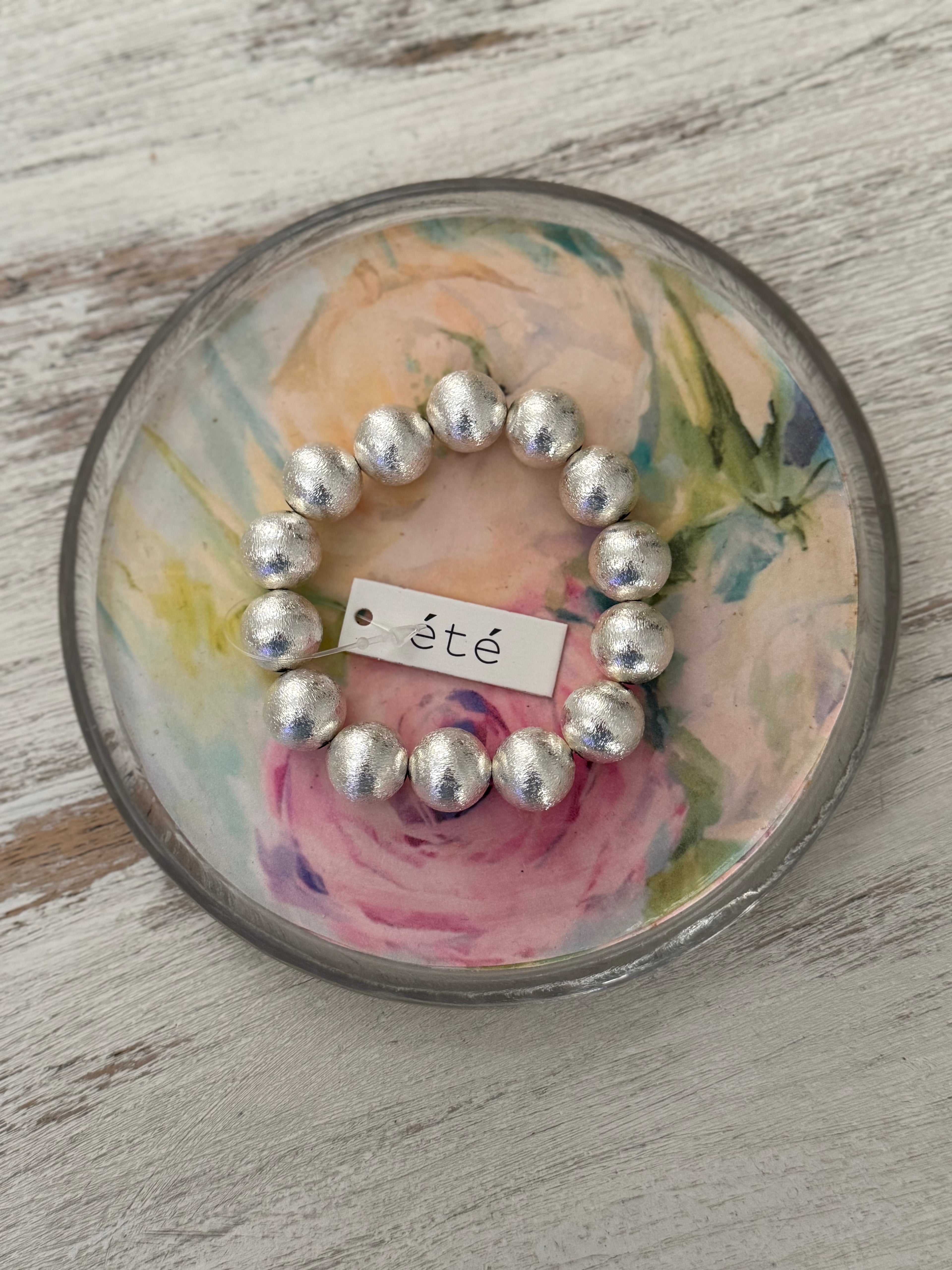 Sliver Stretch Ball Bracelet