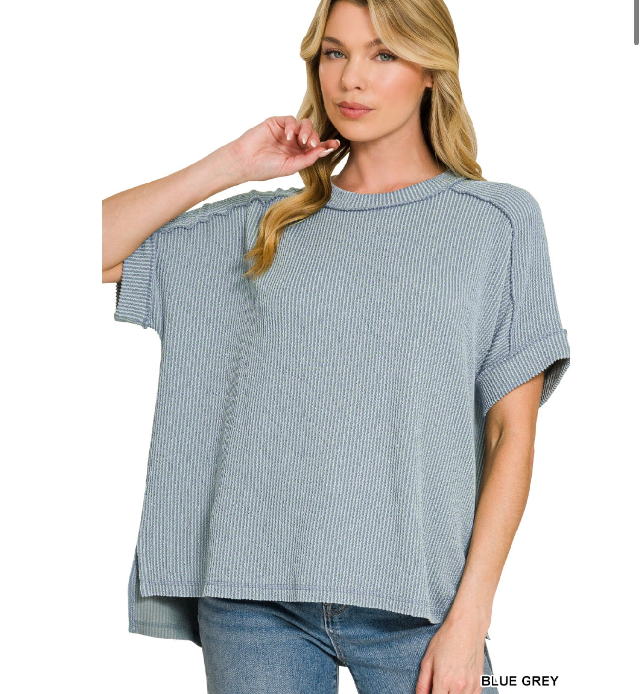 The Morning Mist Ribbed Top