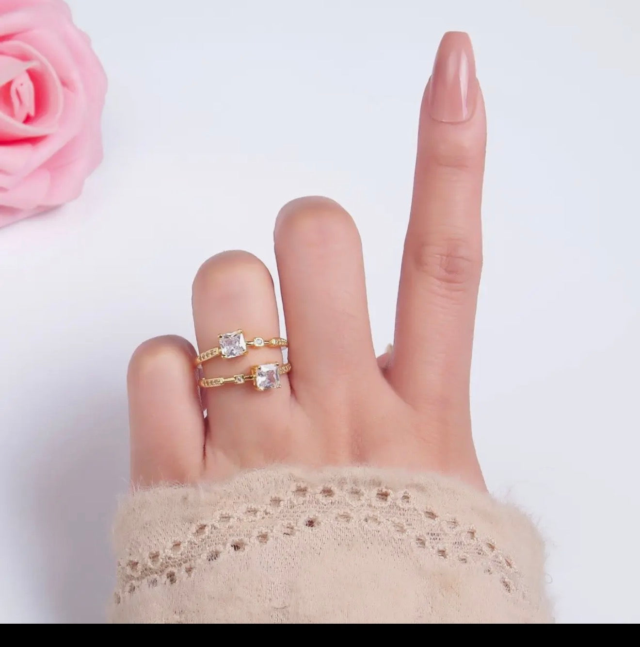 24k Gold Filled Double Band Ring