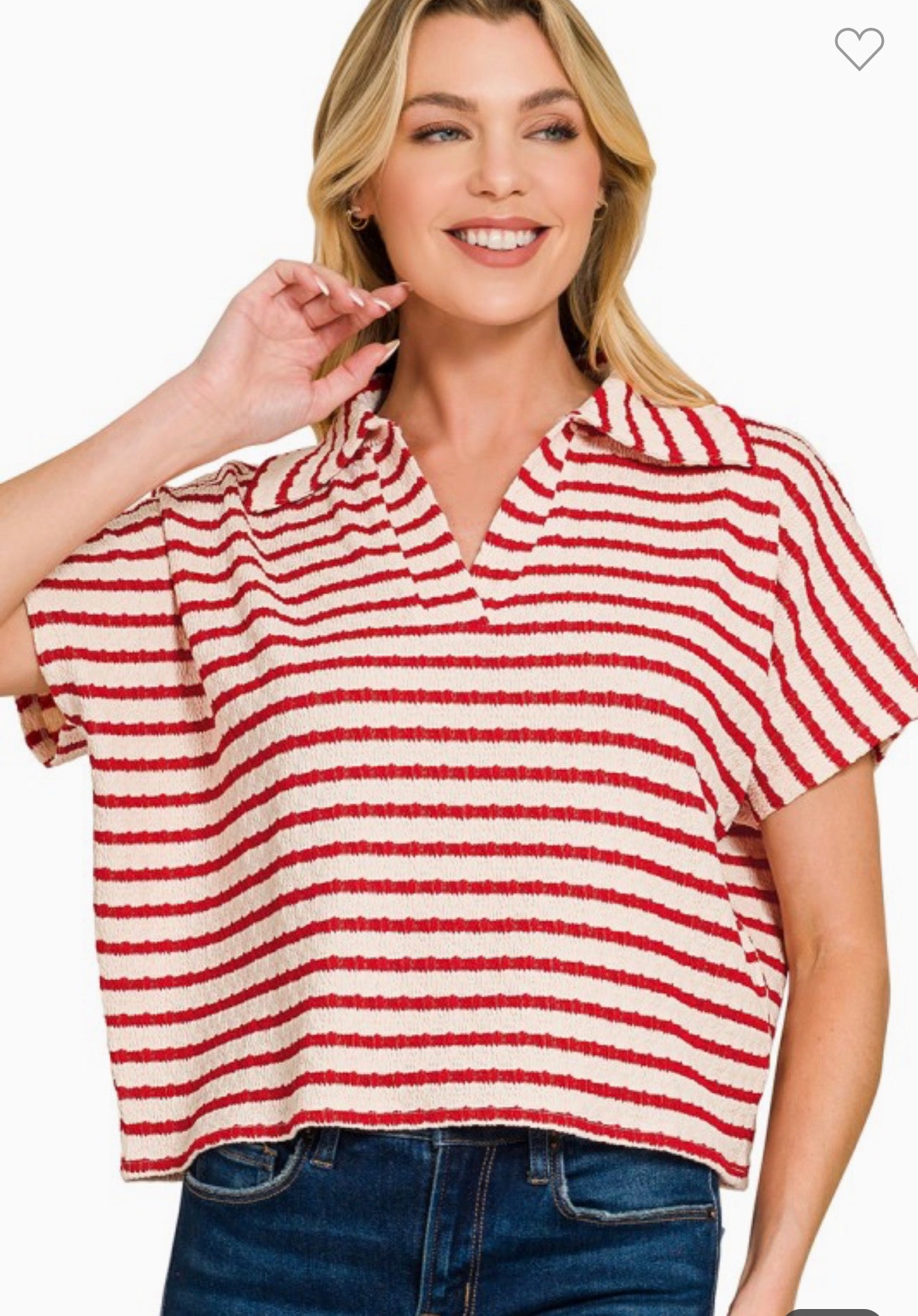 The Scarlet Stripe Top