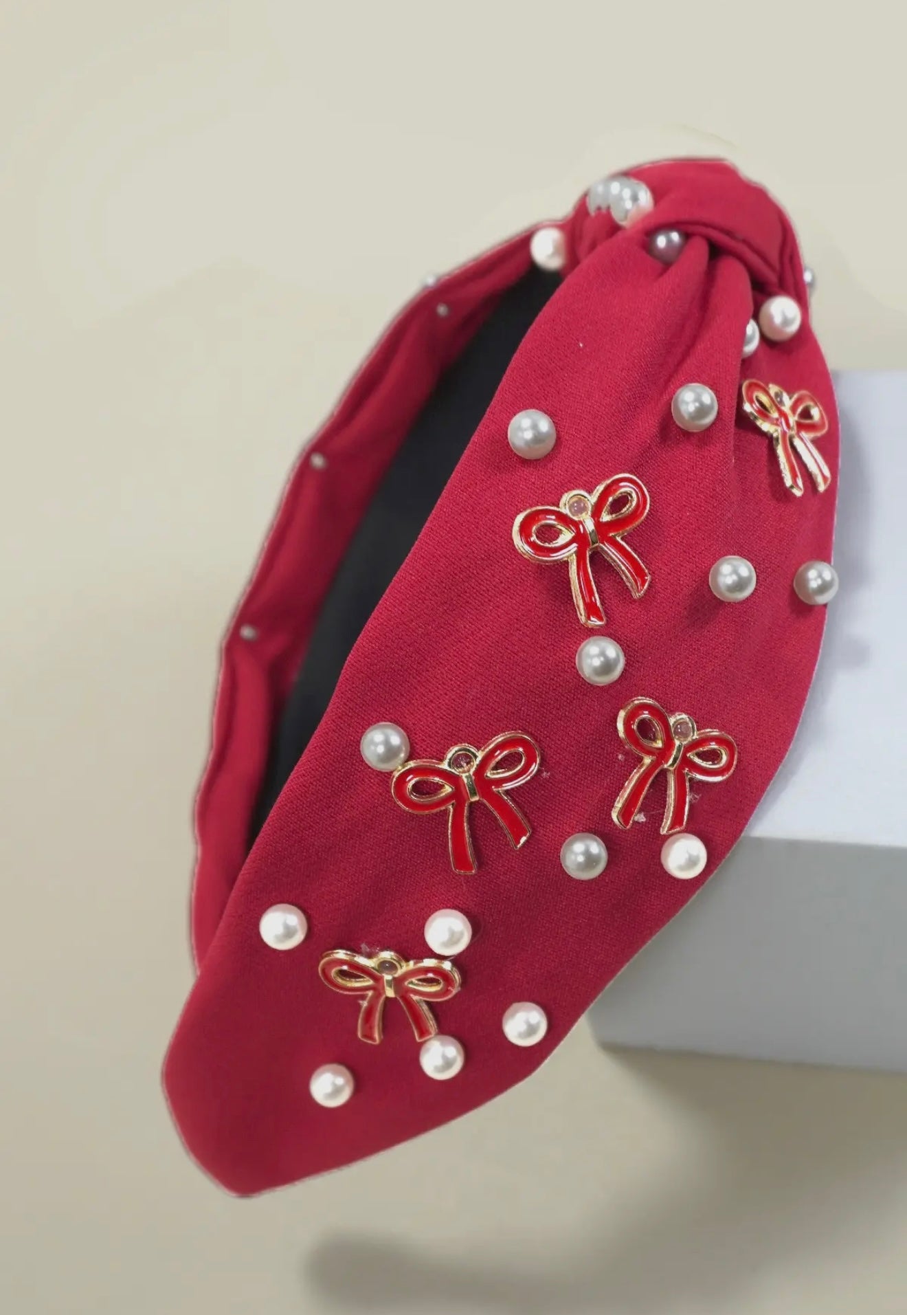 Red Bow Headband