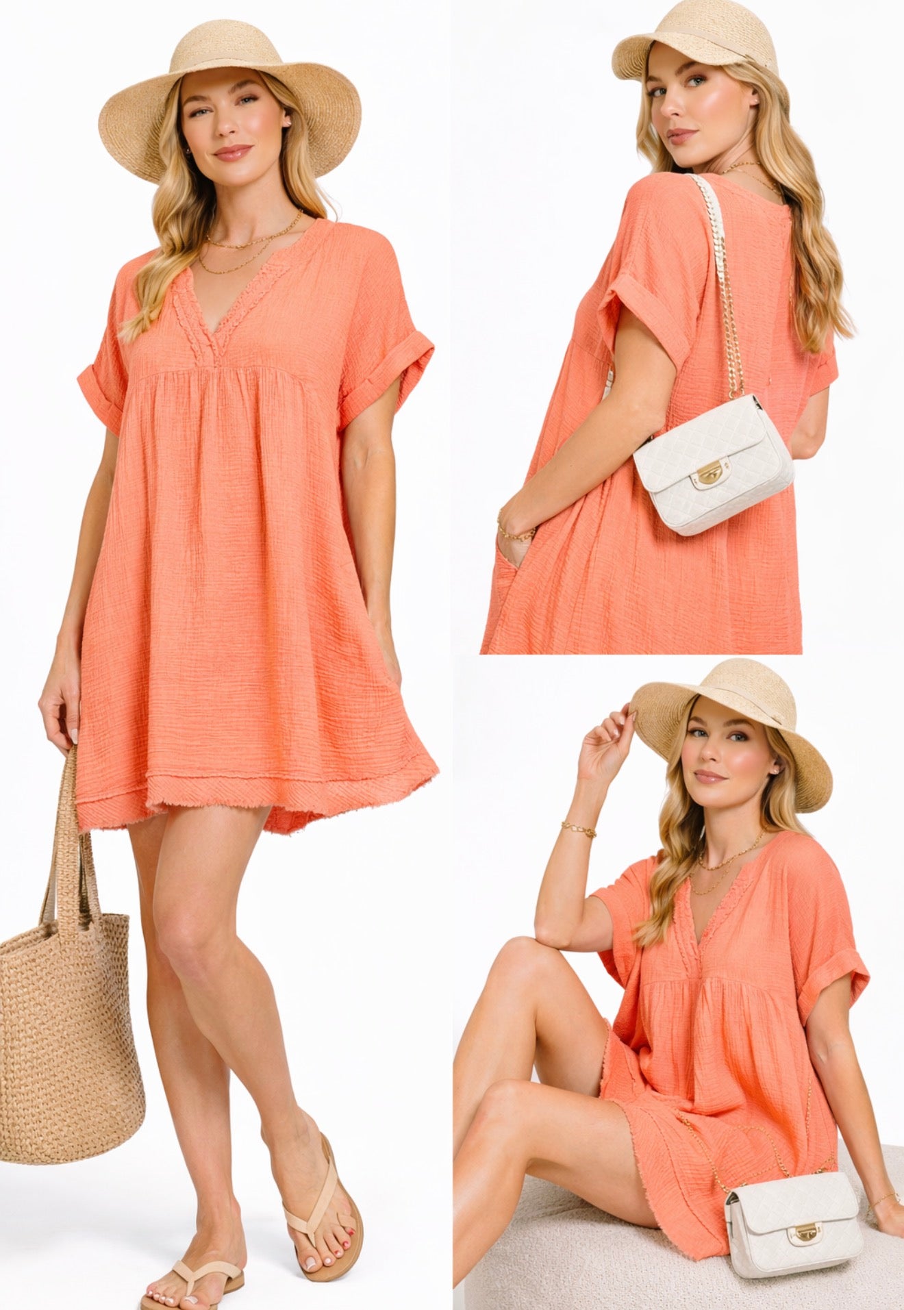 The Coastal Coral Dress
