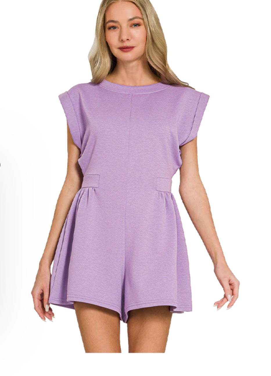 The Cloud Nine Romper Lavender
