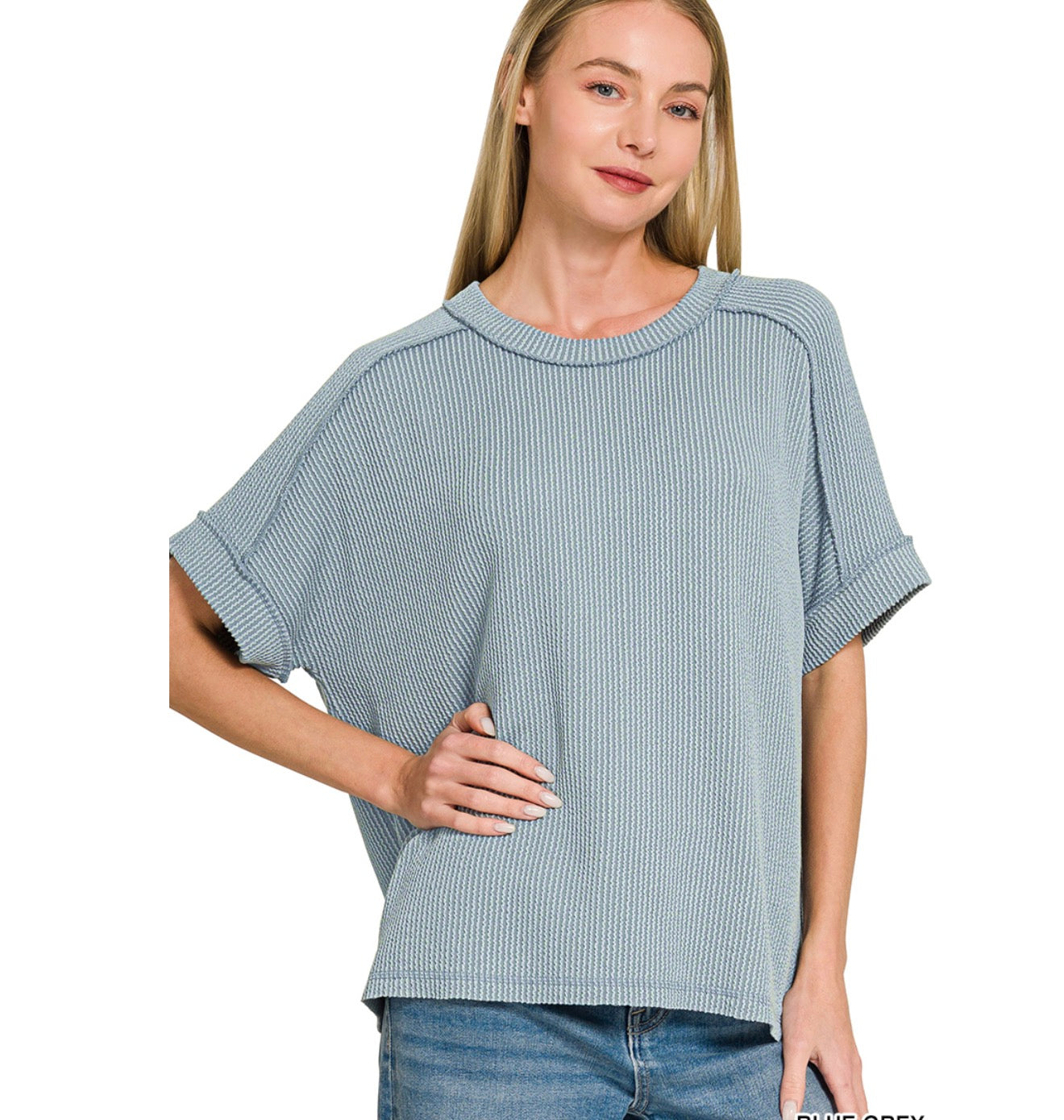 The Morning Mist Ribbed Top