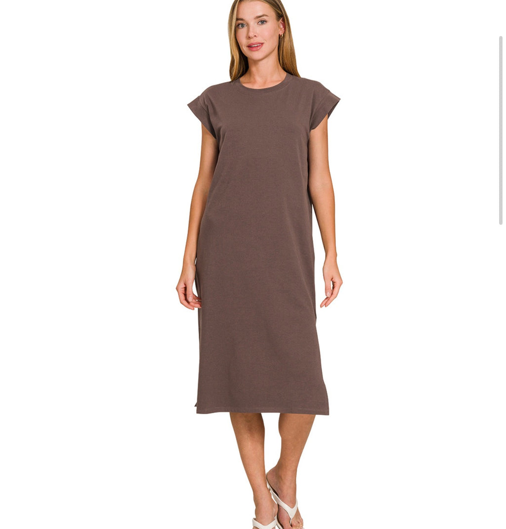 The Go-To Brown Midi Dress ETA 7/31