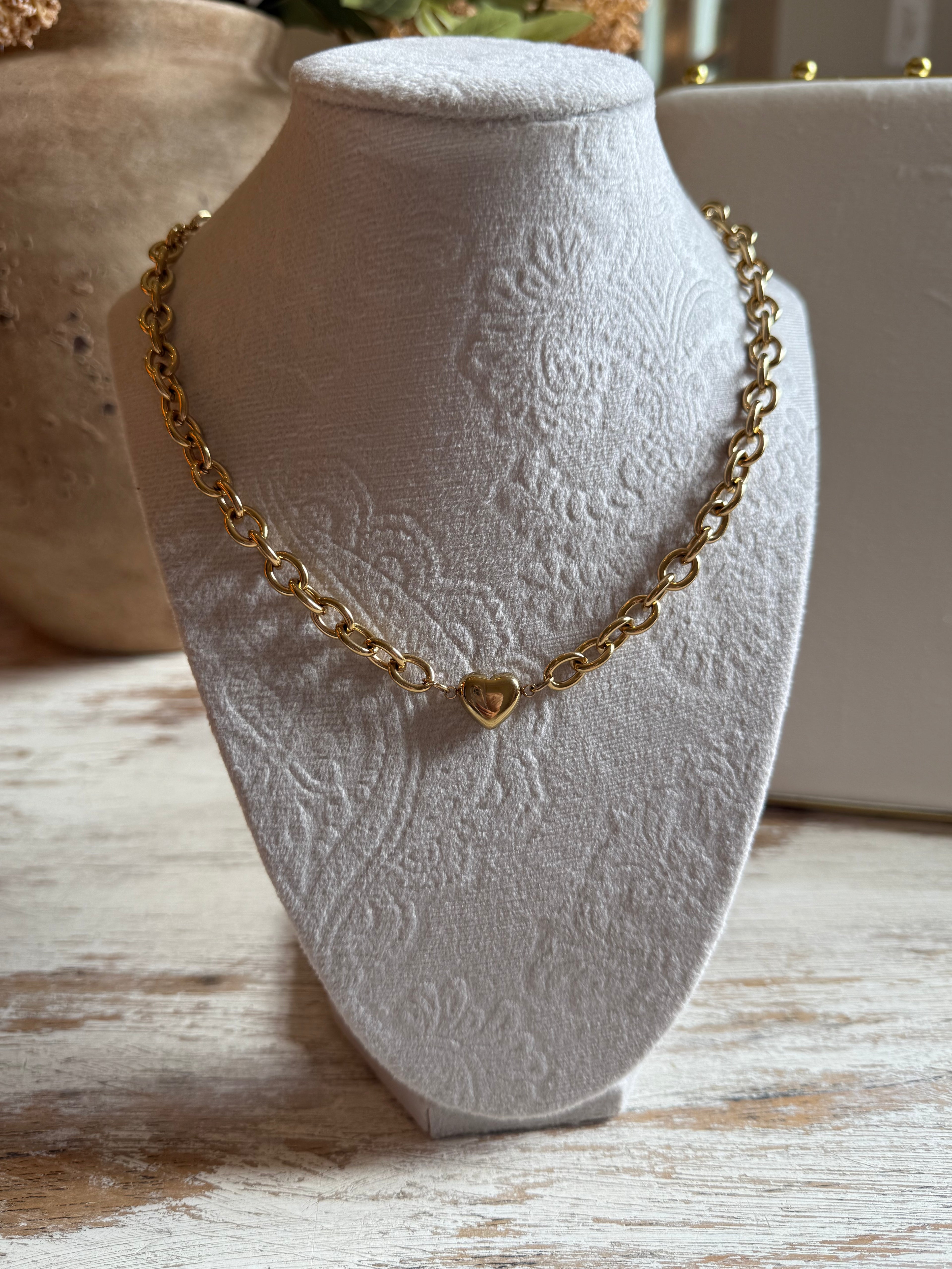 Stainless Chain Heart Necklace