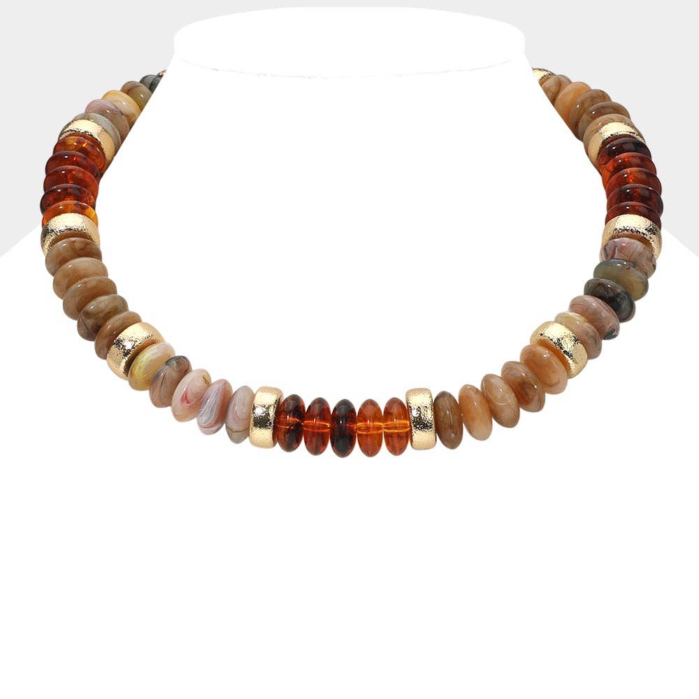 Statement Necklace Brown