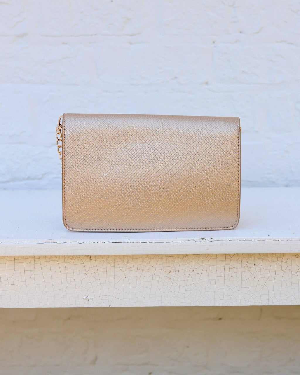 Bryn Clutch/Crossbody Woven Gold Caroline Hill