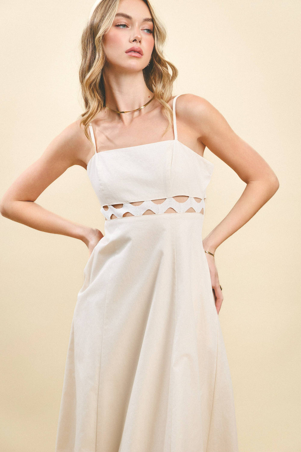 Samantha Ric-Rac Midi Dress