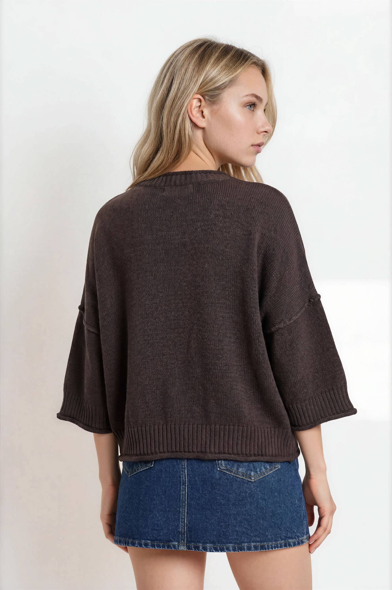 The Marley Chocolate & Taupe Sweater ETA 8/10