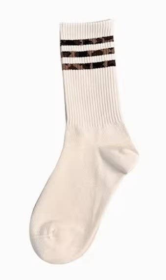 WOMAN ANIMAL LEOPARD HALF CREW THROWBACK SOCKS ETA 9/16