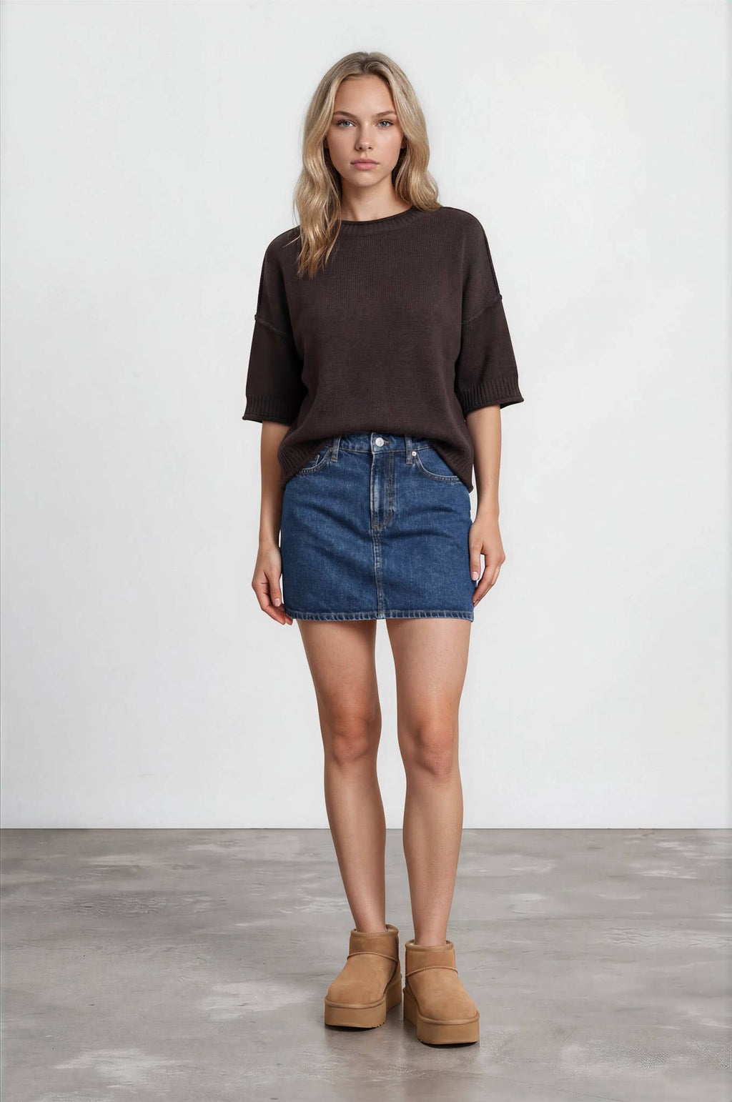 The Marley Chocolate & Taupe Sweater ETA 8/10